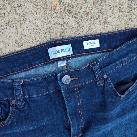 Code Bleu Dark Blue Flare Jeans - Picture 2 of 2
